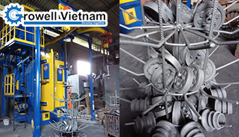 Máy phun bi dạng treo cho ngành đúc tại Công ty CP cơ khí đúc gang Thanh Sơn