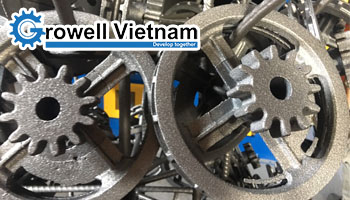 Máy bắn bi thùng đảo làm sạch vật đúc - Growell Việt Nam