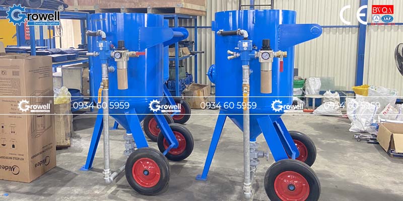 Cối phun cát 200l