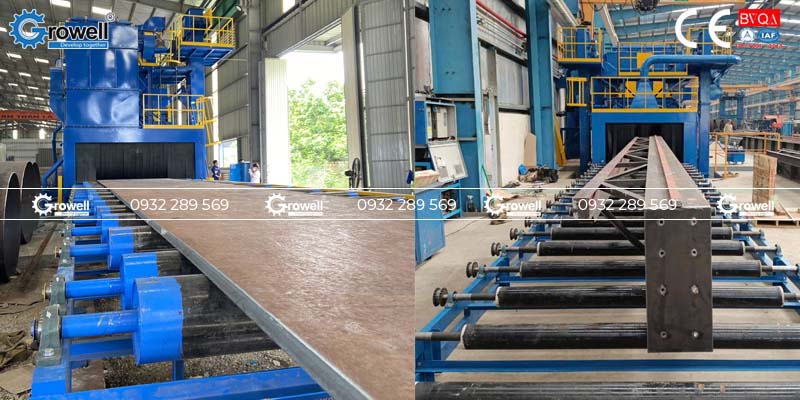 Máy phun bi dầm thép Máy phun bi dầm thép