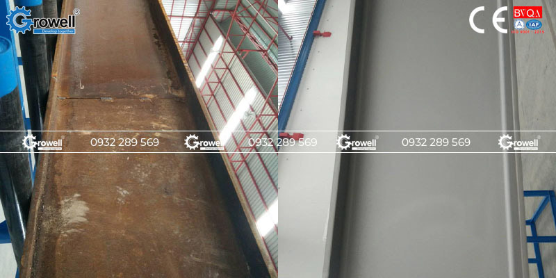 Máy phun bi dầm thép Máy phun bi dầm thép