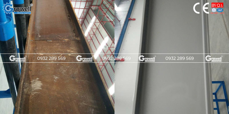 Phun bi tẩy rỉ kết cấu thép