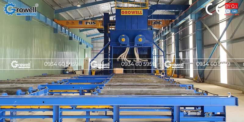Phun cát kết cấu thép Phun cát kết cấu thép