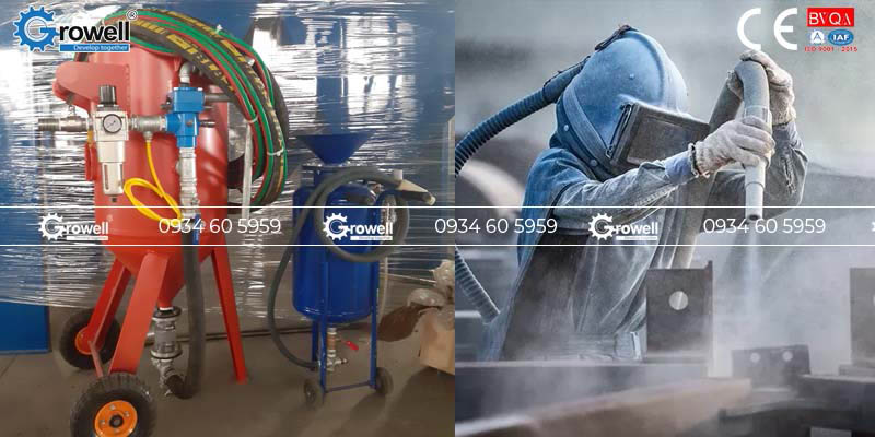 Ứng dụng cối phun cát Ứng dụng cối phun cát