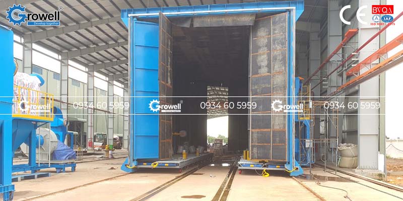 Buồng phun cát công nghiệp Buồng phun cát công nghiệp