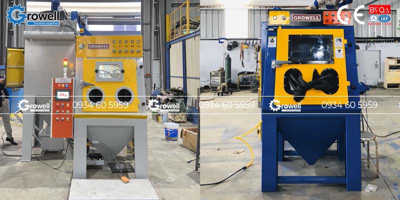Máy bắn cát tẩy sơn Máy bắn cát tẩy sơn