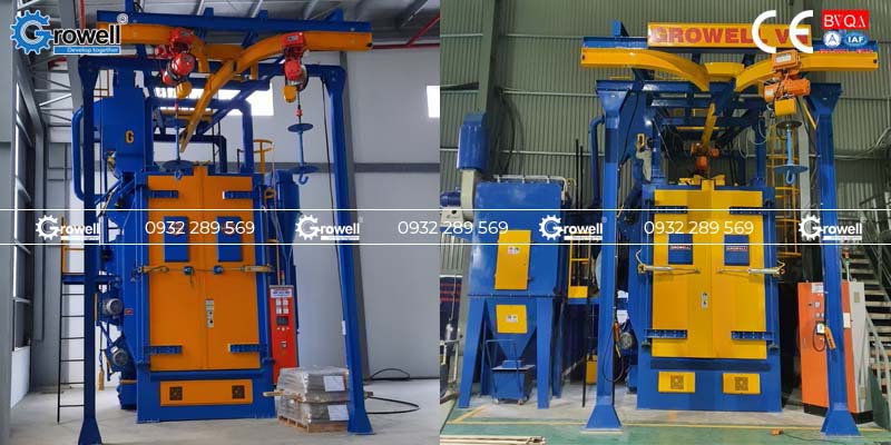 Máy phun bi làm sạch rỉ sét Máy phun bi làm sạch rỉ sét
