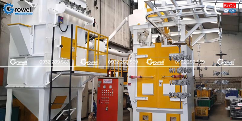 Ứng dụng máy phun bi dạng treo Ứng dụng máy phun bi dạng treo