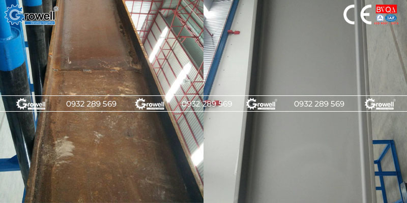Công nghệ xử lý bề mặt dầm thép
