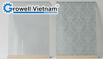 Công nghệ tạo kính mờ khắc hoa văn thẩm mỹ cho công trình