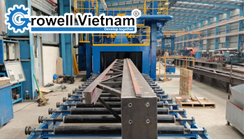 Ứng dụng máy phun bi dầm thép trong ngành công nghiệp nặng