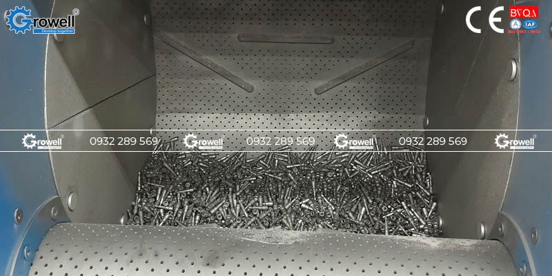 Máy phun bi thùng quay Máy phun bi thùng quay