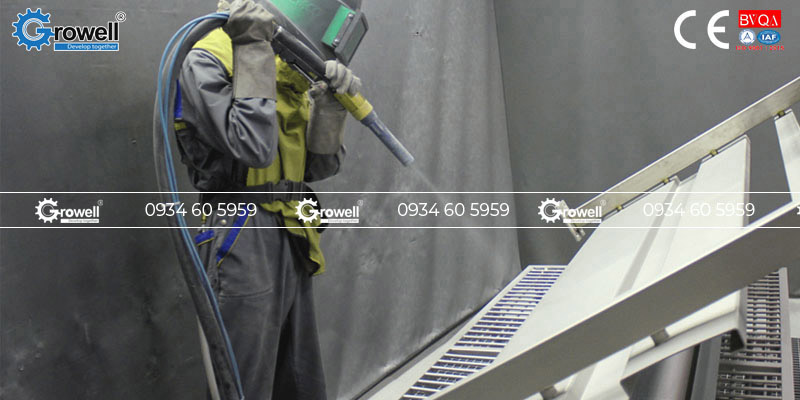 Ứng dụng buồng phun cát Ứng dụng buồng phun cát