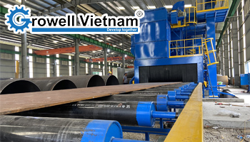 Vì sao máy phun bi tấm thép được các nhà máy thép lựa chọn?