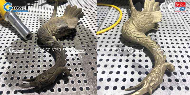 Phun cát đánh bóng lư đồng Phun cát đánh bóng lư đồng