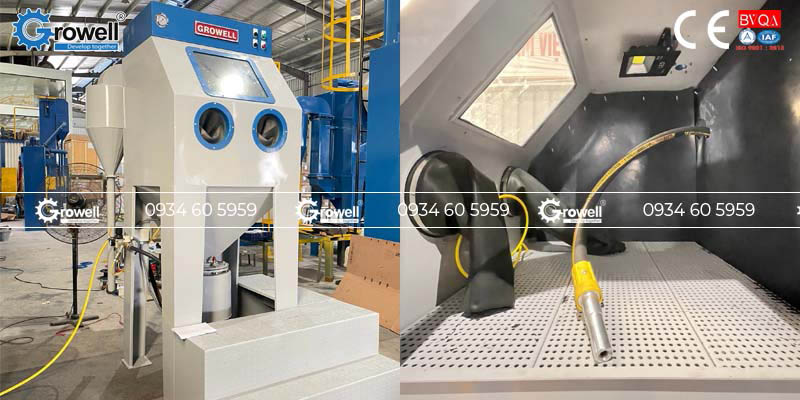 Tủ phun cát giá rẻ Tủ phun cát giá rẻ