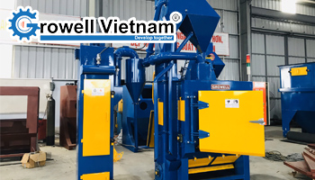 Cấu tạo máy phun bi thùng đảo: Nguyên lý và ứng dụng thực tế