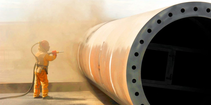 Bắn cát làm sạch rỉ sét