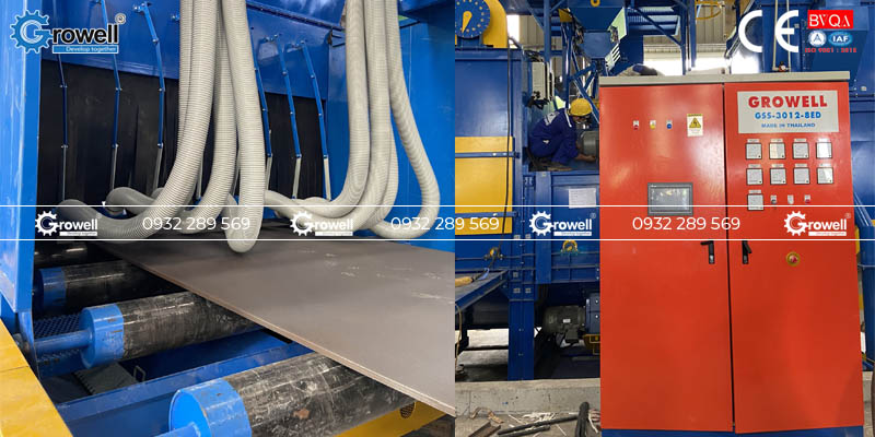 Vận hành máy phun bi tự động