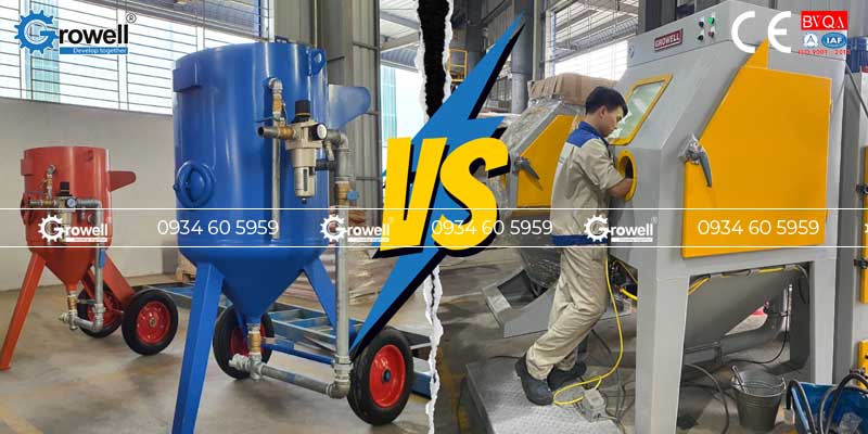 Cối phun cát và tủ phun cát