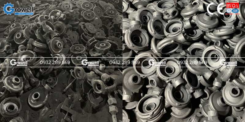 Máy phun bi kim loại đúc