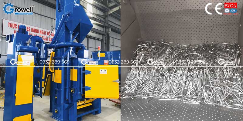 Máy phun bi kim loại đúc