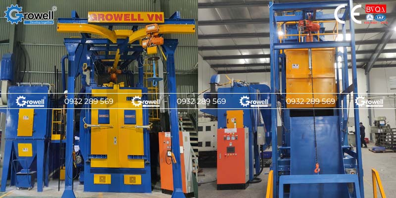 Máy phun bi kim loại đúc