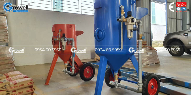 Tự chế máy phun cát Tự chế máy phun cát