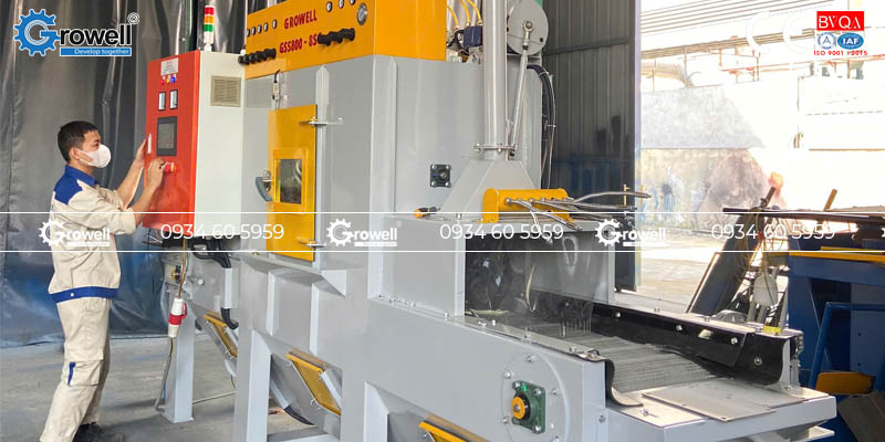 Vận hành máy phun cát Vận hành máy phun cát