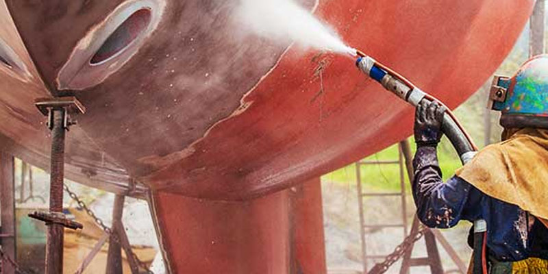 Công nghệ bắn cát tẩy sơn