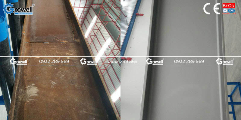 Hệ thống phun bi dầm thép