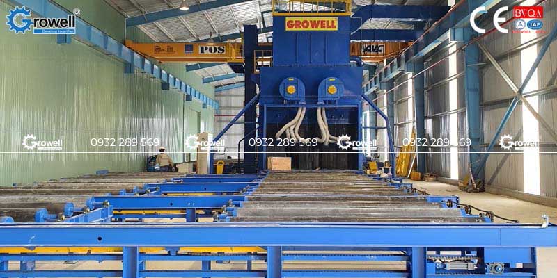 Hệ thống phun bi dầm thép