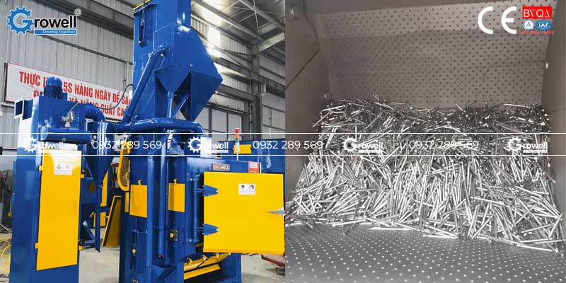 Máy phun bi xử lý bề mặt kim loại
