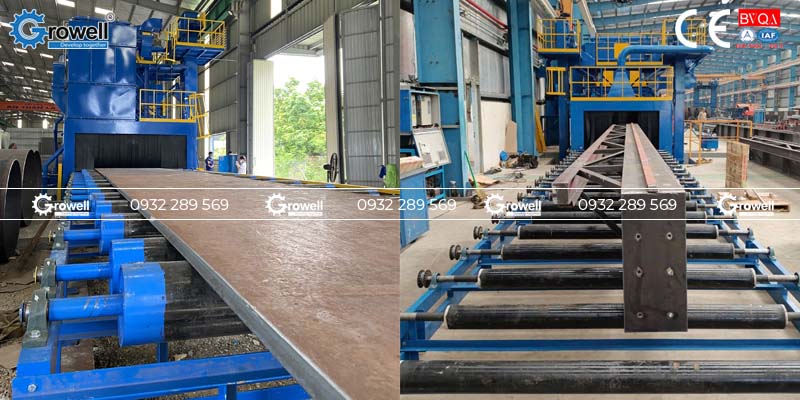 Máy phun bi xử lý bề mặt kim loại