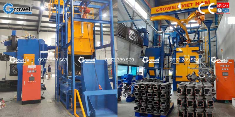 Máy phun bi xử lý bề mặt kim loại