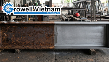 Tẩy rỉ sét dầm thép – Giải pháp bảo vệ kết cấu thép lâu dài