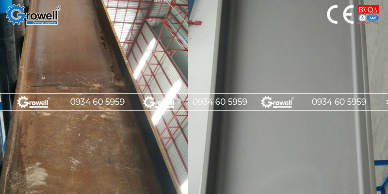 Bắn cát kết cấu thép Bắn cát kết cấu thép