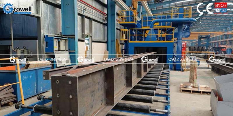 Phun bi tẩy rỉ dầm thép Phun bi tẩy rỉ dầm thép