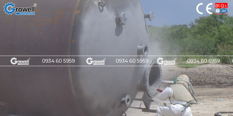 Phun cát bồn bể công nghiệp Phun cát bồn bể công nghiệp
