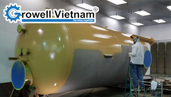 Kỹ thuật phun cát bồn bể công nghiệp trước khi sơn phủ