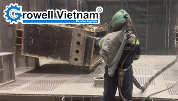 Kỹ thuật tạo nhám vỏ máy biến áp bằng phun cát công nghiệp