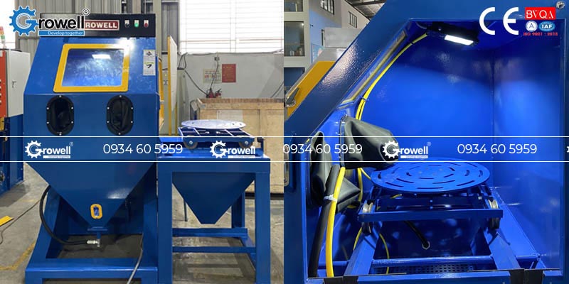 Tủ phun cát bàn xoay Tủ phun cát bàn xoay