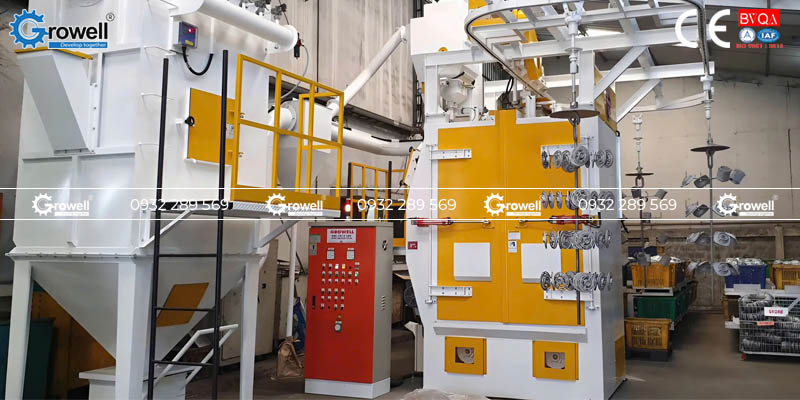 Cấu tạo máy phun bi dạng treo