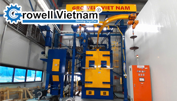 Cấu tạo máy phun bi dạng treo: Đặc điểm và ứng dụng thực tế