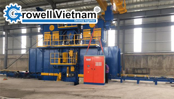 Tìm hiểu công nghệ phun bi dầm H trong ngành kết cấu thép