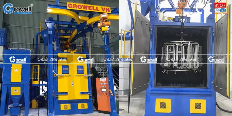 Máy phun bi tự động dạng treo