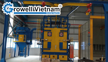 Máy phun bi tự động dạng treo: Ưu điểm và ứng dụng thực tế