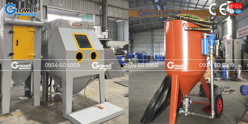 Máy bắn cát áp lực